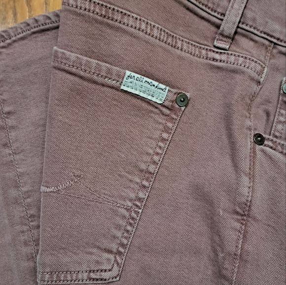 7 FOR ALL MANKIND SIZE 36×32 WOMEN'S PURPLE SLIMMY JEANS. - Picture 5 of 7